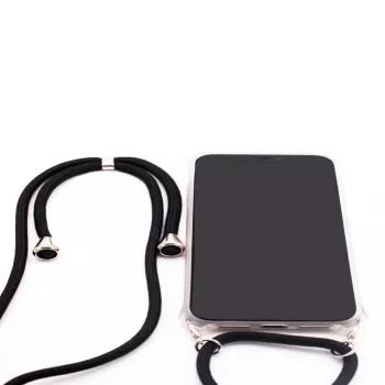 Evelatus Etui Samsung Galaxy A40s z Paskiem Czarny Przezroczysty
