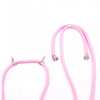 Evelatus Samsung Galaxy A40s Case with Rope Pink Transparent