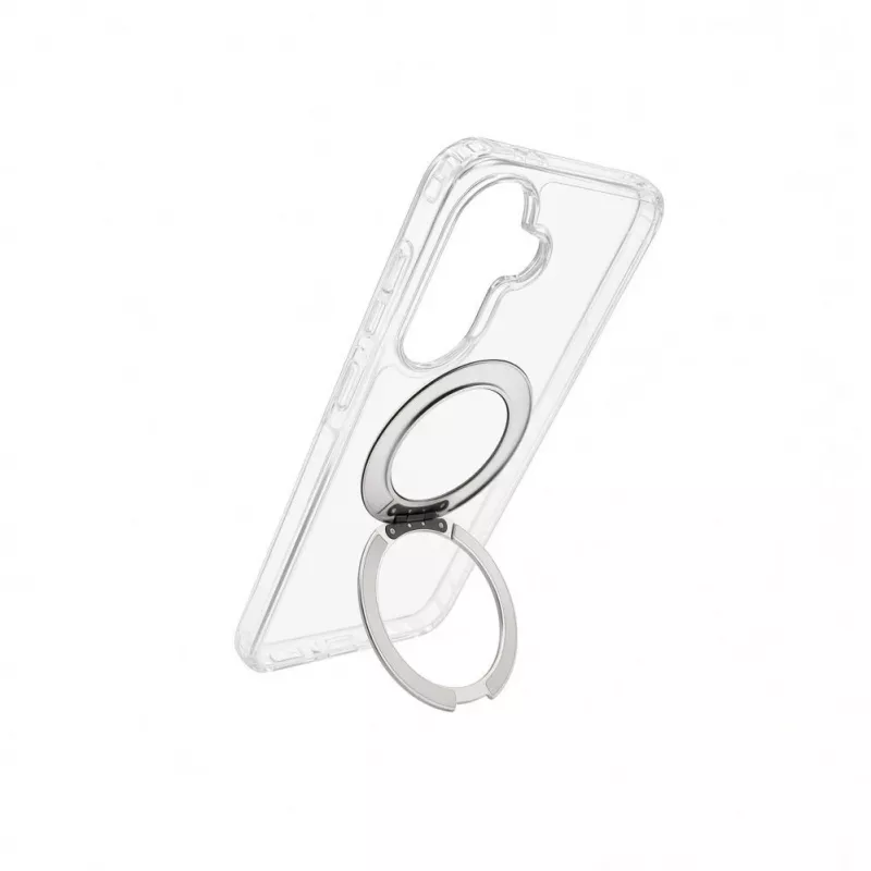 Evelatus Samsung Galaxy A57 Etui hybrydowe z MagSafe PC+TPU 360 Metalowy stojak Przezroczyste