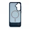 Evelatus Samsung Galaxy A57 Gumowana obudowa MagSafe ze stojakiem, granatowa