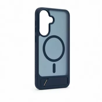 Evelatus Samsung Galaxy A57 Gumowana obudowa MagSafe ze stojakiem, granatowa