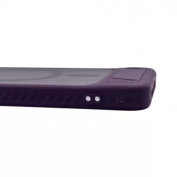 Evelatus Samsung Galaxy A57 Gumowana obudowa MagSafe ze stojakiem, kolor fioletowy