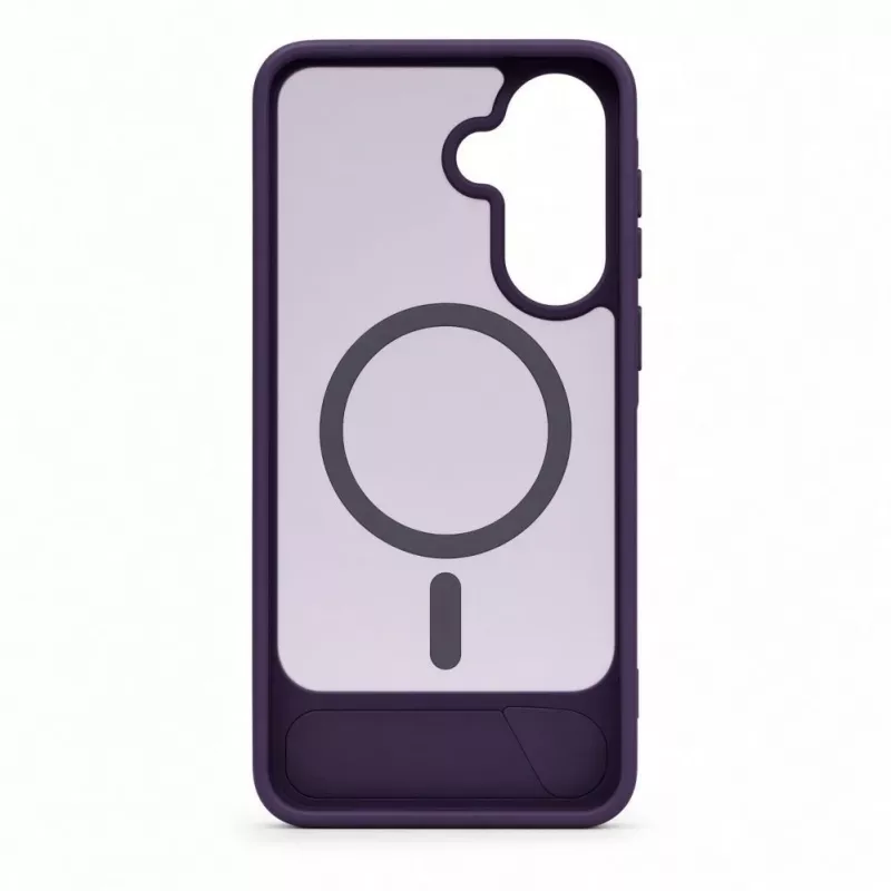 Evelatus Samsung Galaxy A57 Gumowana obudowa MagSafe ze stojakiem, kolor fioletowy