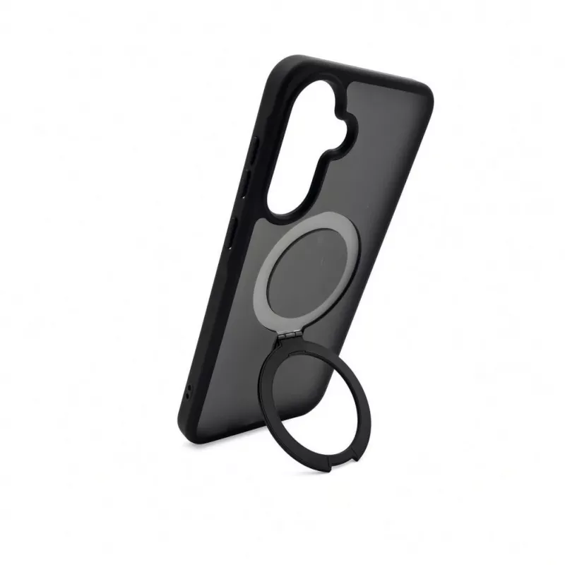 Evelatus Samsung Galaxy A57 Etui ochronne Shield z MagSafe i stojakiem, matowy pierścień, czarny