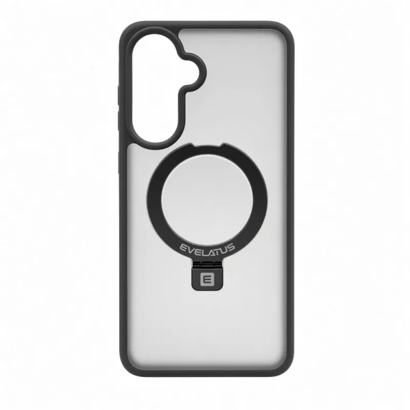 Evelatus Samsung Galaxy A57 Etui Shield z MagSafe i podstawką, matowy pierścień, dymny szary