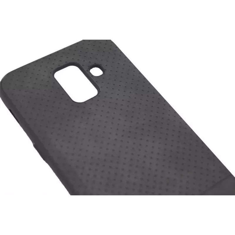 Evelatus Samsung Galaxy A6 2018 TPU Case z metalową płytką do magnetycznego uchwytu samochodowego Czarny
