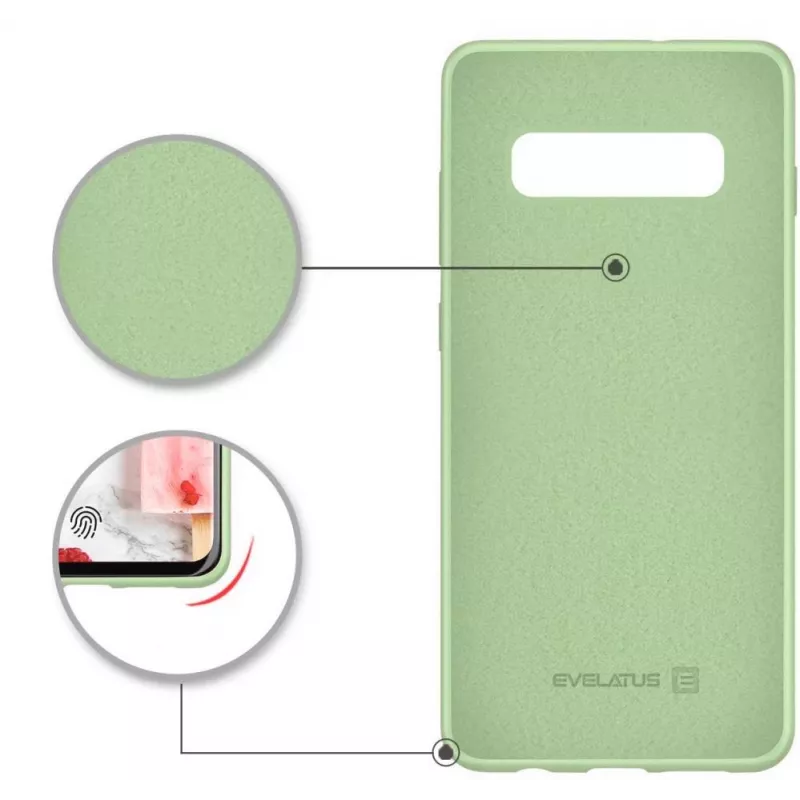 Evelatus Samsung Galaxy S10+ etui Nano Silicone Soft Touch TPU miętowy