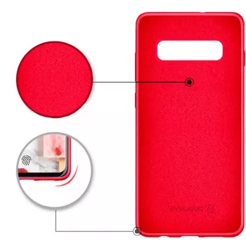 Evelatus Samsung Galaxy S10 Plus Miękka Silikonowa Etui Czerwony