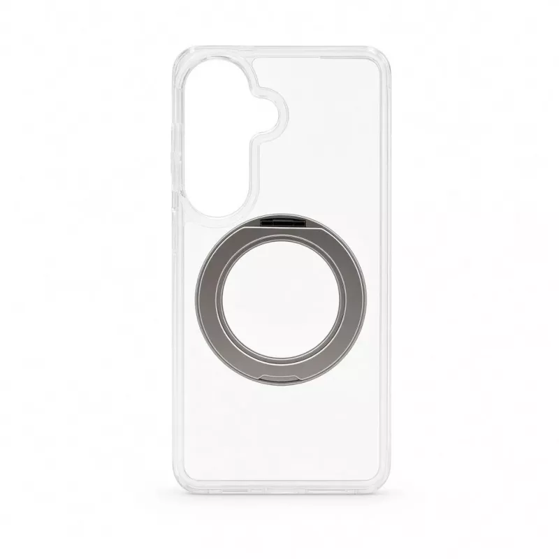 Evelatus Samsung Galaxy S26 Etui hybrydowe z MagSafe PC+TPU 360 Metalowy stojak Przezroczyste