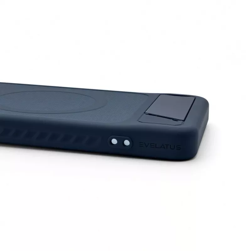Evelatus Samsung Galaxy S26 Gumowana obudowa MagSafe ze stojakiem Granatowa