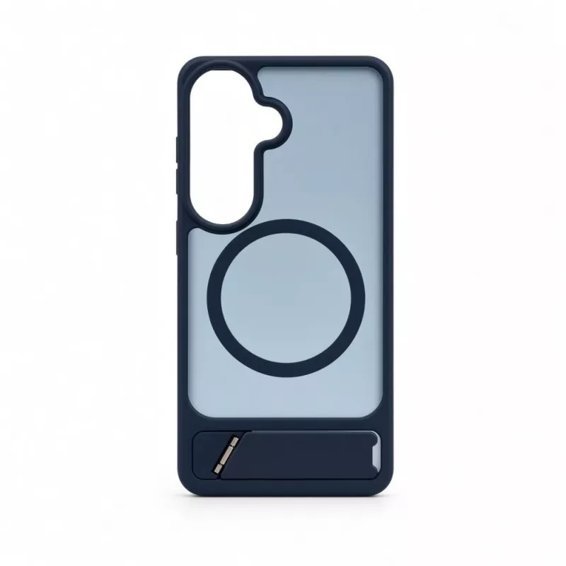 Evelatus Samsung Galaxy S26 Gumowana obudowa MagSafe ze stojakiem Granatowa
