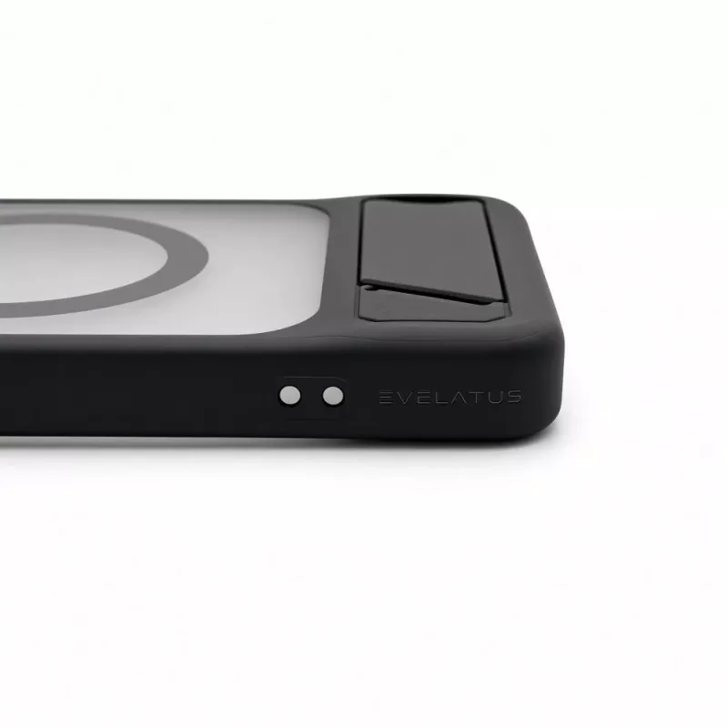 Evelatus Samsung Galaxy S26 Etui z powłoką gumową MagSafe ze stojakiem, czarne