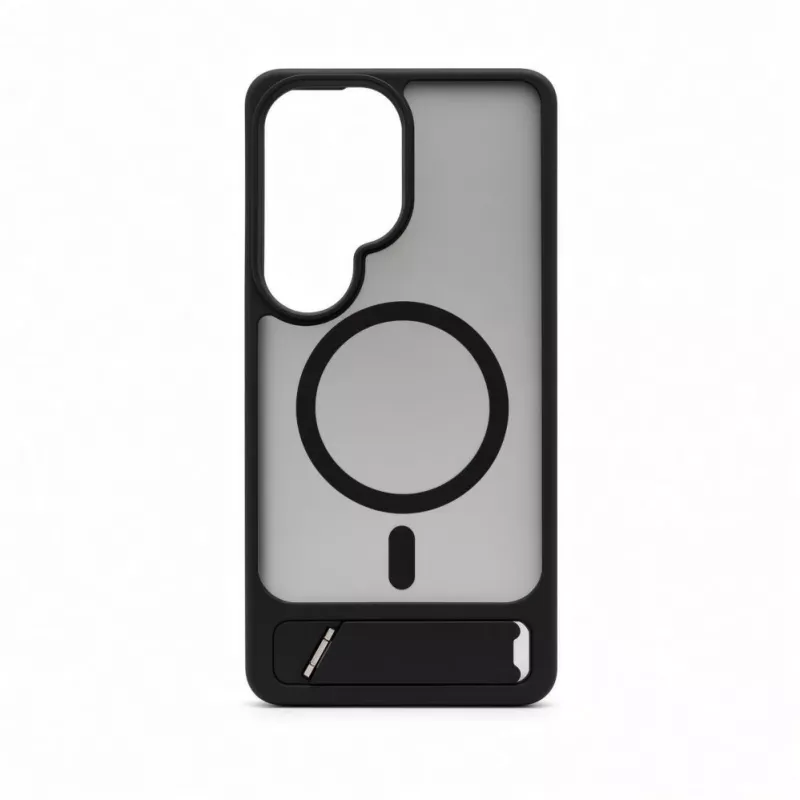 Evelatus Samsung Galaxy S26 Ultra Etui z powłoką gumową MagSafe ze stojakiem - Czarny