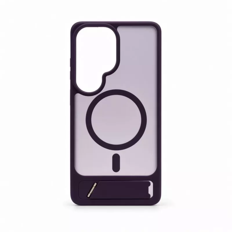 Evelatus Samsung Galaxy S26 Ultra Gumowana obudowa MagSafe ze stojakiem - Fioletowa