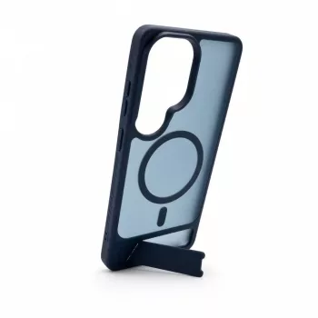Evelatus Samsung Galaxy S26 Ultra Gumowana obudowa MagSafe ze stojakiem, granatowa