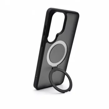 Evelatus Samsung Galaxy S26 Ultra Shield Case z MagSafe i stojakiem, pierścień matowy czarny