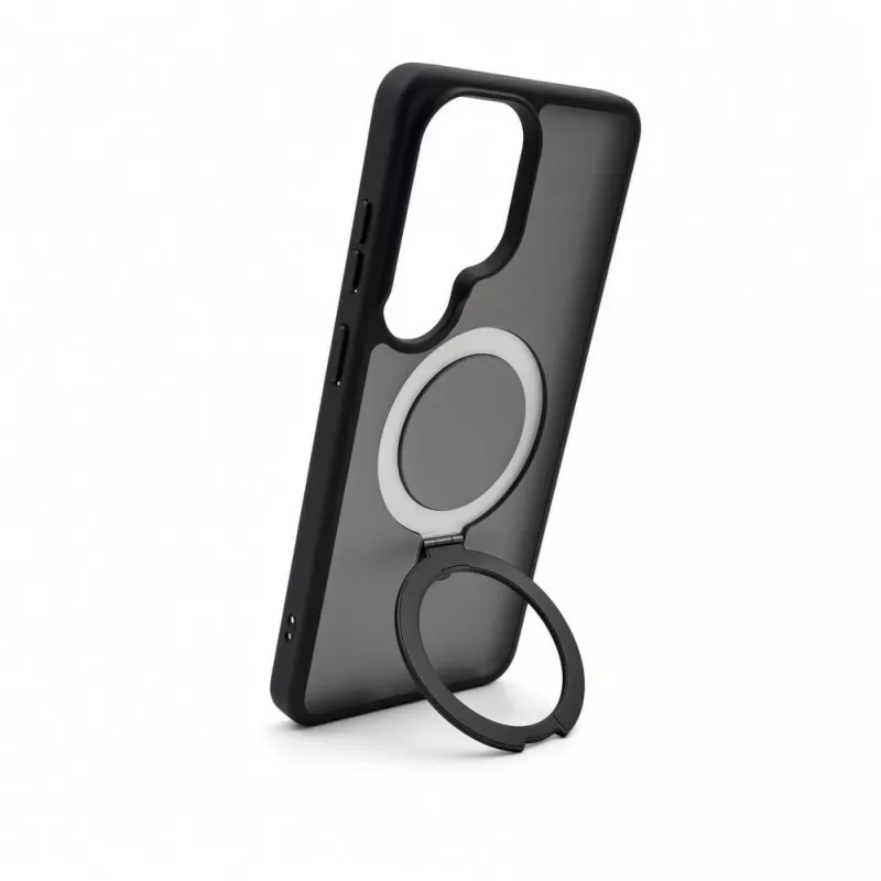 Evelatus Samsung Galaxy S26 Ultra Shield Case z MagSafe i stojakiem, pierścień matowy czarny