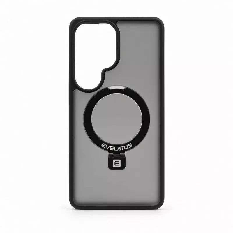 Evelatus Samsung Galaxy S26 Ultra Shield Case z MagSafe i stojakiem, pierścień matowy czarny