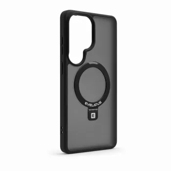 Evelatus Samsung Galaxy S26 Ultra Shield Case z MagSafe i stojakiem, pierścień matowy czarny