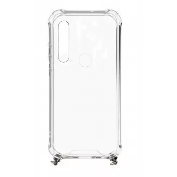 Evelatus Silikonowe przezroczyste etui z naszyjnikiem ze złotego TPU do Xiaomi Redmi Note 8 / Redmi Note 8 2021