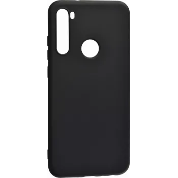 Evelatus Soft Touch Silicone Case with Strap for Xiaomi Redmi Note 8 / Redmi Note 8 2021 - Black