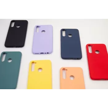 Evelatus Soft Touch Silicone Case with Strap for Xiaomi Redmi Note 8 / Redmi Note 8 2021 - Pink