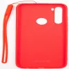 Evelatus Soft Touch Silicone Case with Strap for Xiaomi Redmi Note 8 / Redmi Note 8 2021 - Red