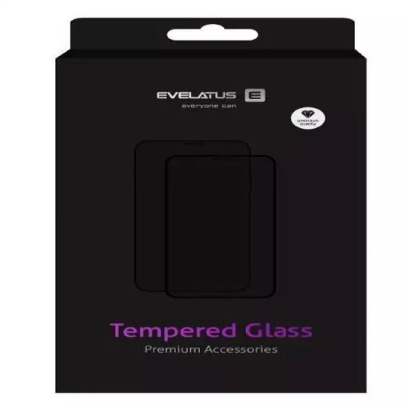 Evelatus Tempered Glass Screen Protector for Huawei Y6P 2020, 0.33mm Flat Clear, Japan Glue, Anti-Static