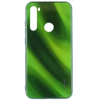 Evelatus Water Ripple Full Color Electroplating Tempered Glass Case for Xiaomi Redmi Note 8 / Redmi Note 8 2021 - Green