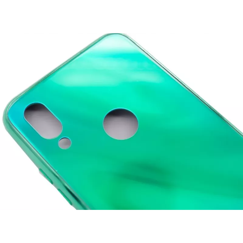Evelatus Xiaomi Redmi 7 Water Ripple Full Color Electroplating Tempered Glass Case Green