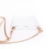 Evelatus Xiaomi Redmi 8 Silicone Transparent Case with Necklace TPU Strap Gold