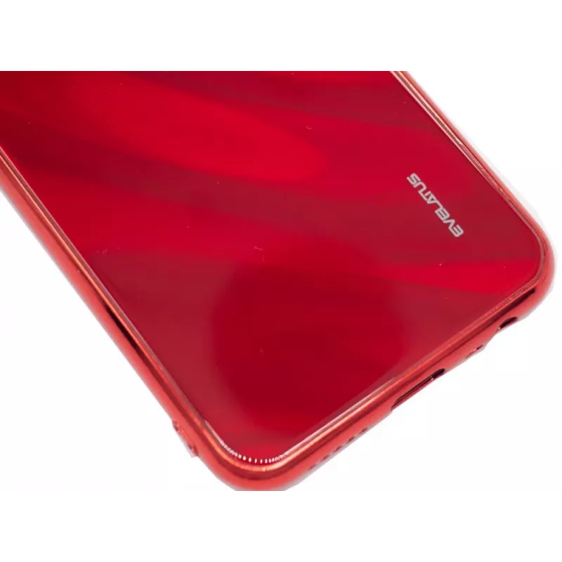 Evelatus Xiaomi Redmi 8 Water Ripple Full Color Electroplating Tempered Glass Case Red