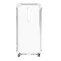 Evelatus Xiaomi Redmi Note 8 Pro Silikonowe przezroczyste etui z naszyjnikiem TPU srebrny
