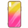 Evelatus Xiaomi Redmi Note 8 Pro Water Ripple Gradient Color Anti-Explosion Tempered Glass Case Gradient Yellow-Pink