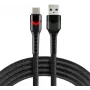 everActive CBB-1CBR USB-A na USB-C pleciony kabel RGB LED 1m 3A czarny