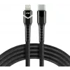 everActive CBB-1CIR USB-C do Lightning RGB LED Kabel 1m 27W PD Czarny