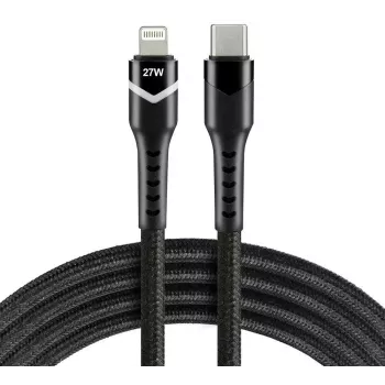 everActive CBB-1CIR USB-C do Lightning RGB LED Kabel 1m 27W PD Czarny