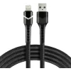 everActive CBB-1IBR USB-A do Lightning RGB LED pleciony kabel 1m 2.4A czarny