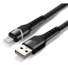 everActive CBB-1IBR USB-A do Lightning RGB LED pleciony kabel 1m 2.4A czarny