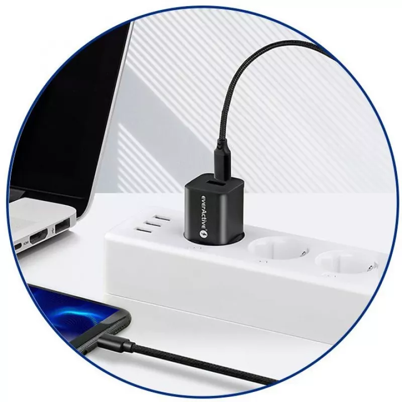 everActive CBB-1PD5 USB-C na USB-C kabel 100W PD 5A 1m