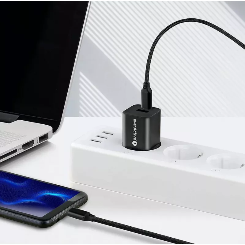everActive CBB-1PD5 USB-C na USB-C kabel 100W PD 5A 1m