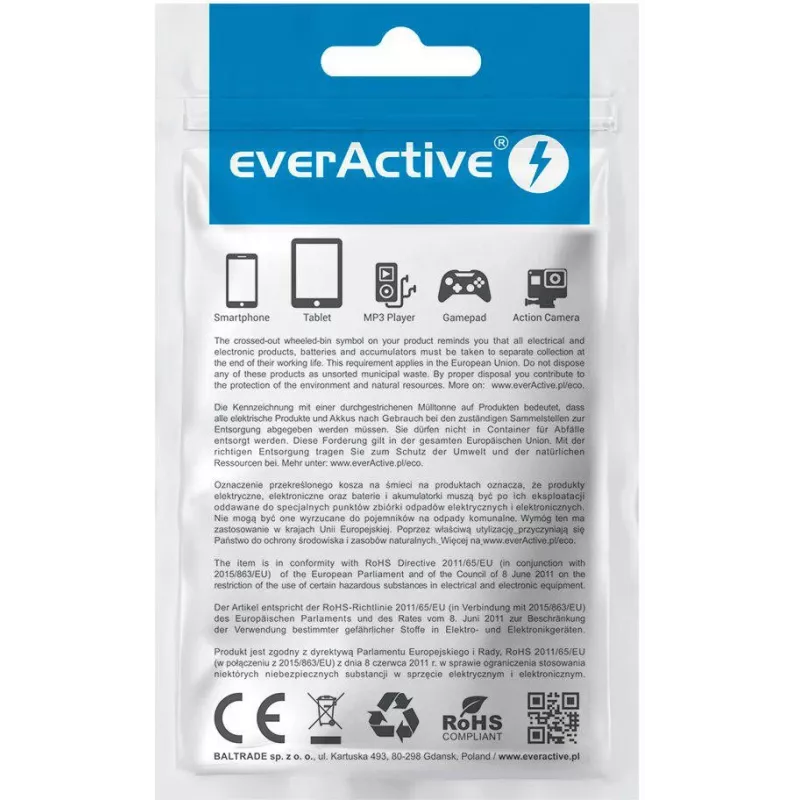 everActive CBB-1PDR USB-C do USB-C pleciony kabel RGB LED 100cm 3A 60W