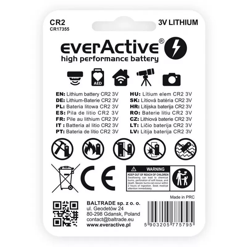 everActive Bateria litowa CR2 3V 850mAh (1 szt. blister)