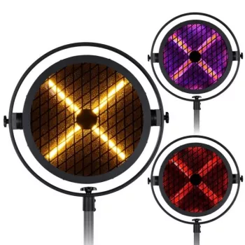 EVOLIGHTS LUMEN X V2 100W Ruchoma Głowa Spot z Pryzmatem 3-Fasetowym, Kołem 7 Kolorów, Obrotowymi Gobo, DMX512