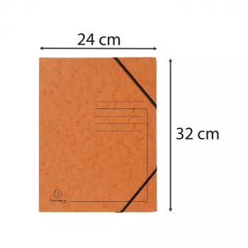 Exacompta Elasticated Folder A4 Orange Colorspan 355 g/m² without Flaps
