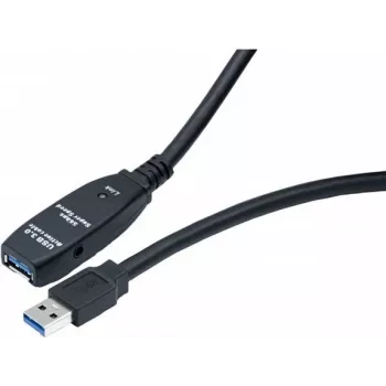 EXERTIS CONNECT Aktywny kabel przedłużający USB 3.0 z repeaterem, USB Type-A męski do USB Type-A żeński, 5,0 m, czarny (149254)
