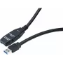 EXERTIS CONNECT Aktywny kabel przedłużający USB 3.0 z repeaterem, USB Type-A męski do USB Type-A żeński, 5,0 m, czarny (149254)