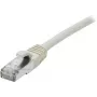 Kabel krosowy EXERTIS CONNECT Cat 6A S/FTP, 0,5 m, szary, smukłe odciążenie 858403