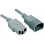 EXERTIS CONNECT Przedłużacz zasilania IEC C14 do C13, 1,8 m, szary, 10 A/250 V, H05VV-F 0,75 mm² 808140