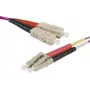 EXERTIS CONNECT Kabel światłowodowy LC/UPC do LC/UPC OM4 Duplex, 1m, LSZH, Erika Violet 392781